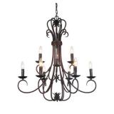 Oil Rubbed Brown Up Chandelier Ceiling Light