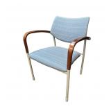 Gunlocke Stack Chair - Blue Fabric