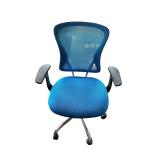 BLUE task chair. Mesh back, fabric seat.