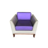 Bernhardt Design guest chair. Gray/ purple