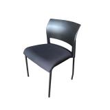 Steelcase stackable side chair. Black fabric