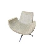 Tan Fabric Swivel Accent Chair