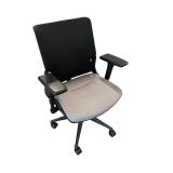 Set of 2 - Task chairs. Gray fabric/mesh back