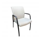 HON side guest chair. Grey fabric/ metal frame