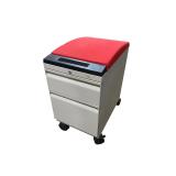 Teknion 2 drawer rolling file cabinet w/ seat