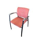 Sitara guest chair. Orange pattern. Stackable
