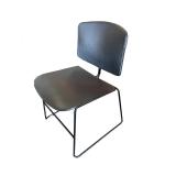 Steelcase accent chair. Black with metal frame
