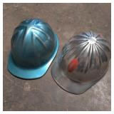 2x Aluminum Hard Hats