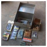 Metal Toolbox Filled w/ Tools & Hardware
