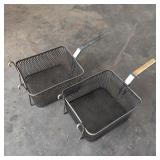 2x Restaurant Deep Fryer Baskets