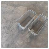 2x Stainless Steel Fryer Baskets