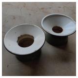 2x Vintage Ceramic Bedside Bed Pans