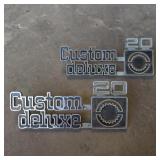 2x Chevy/GMC Custom Deluxe 20 Emblems