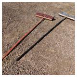2x Push Brooms