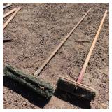 2x Push Brooms