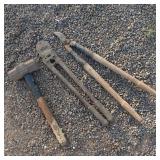 Sledgehammer, Bolt Cutters & Hedge Cutters