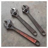 3x 12 Inch Crescent Wrenches