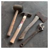 Hammer, Mallet, Axe, 12 Inch Crescent Wrench