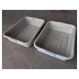 2x Large Plastic Dish Tubs