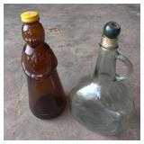 2x Glass Bottles