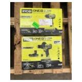 Ryobi 18V One+ HP Hammer Drill and Impact Driver Kits, 2pcs, inv #c251096, 250855