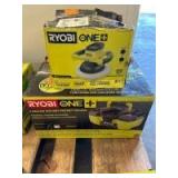 Ryobi 18V One+ Buffer and Wet Dry Vac, Tools only, 2pcs, inv #c251080, 250852