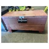 Dayton Job Box, 60in x 24in x 32in, (1) broken caster Dayton Job Box, 60in x 24in x 32in, (1) broken caster