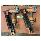 Ridgid 21 Degree Round Head Nailers, Pneumatic, 2pcs, inv #c250903, 250899