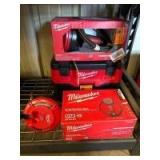 Milwaukee M18 Wet/Dry Vac with Battery, M12 Rotating Inspection Scope with Battery and (2) Drain Augers, 4pcs, inv #c251099, 250837, 251226, 250737 Milwaukee M18 Wet/Dry Vac with Battery, M12 Rotating Inspection Scope with Battery and (2) Drain Augers, 4pcs, inv #c251099, 250837, 251226, 250737