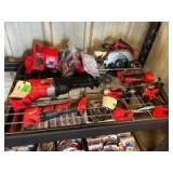 Assorted Milwaukee M18 Tools, Includes (2) Batteries and Charger, 6pcs, inv #t01337 Assorted Milwaukee M18 Tools, Includes (2) Batteries and Charger, 6pcs, inv #t01337