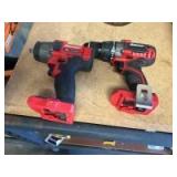 Bauer 1/4in Impact Wrench and Drill/Driver, Tools Only, 2pcs, inv #t01328 Bauer 1/4in Impact Wrench and Drill/Driver, Tools Only, 2pcs, inv #t01328