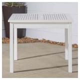 Vifah Ibiza White Outdoor Table, 35in x 35in x 29in