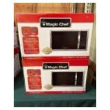 Magic Chef 1.6 Cubic Foot 1100 Watt Countertop Microwave, 2pcs