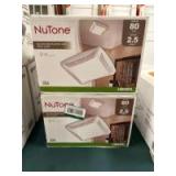 Nutone Vent Fans with Lights, 2pcs