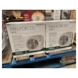 Fan Forced Personal Heaters, 2pcs