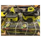 Ryobi 18V One+ 6 Gallon Wet/Dry Vacs, Tools Only, 6pcs, All tested and in good working condition, Inv #c25$576, 240498, 251387