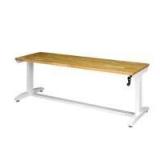 Husky 72in Work Table with Adjustable Height, White Husky 72in Work Table with Adjustable Height, White