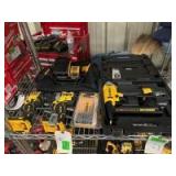 DeWalt 20V Drill and Impact Driver Set with Pneumatic Brad Nailer, Includes Battery and Charger, 3pcs, inv #c240300, t01304, c250408 DeWalt 20V Drill and Impact Driver Set with Pneumatic Brad Nailer, Includes Battery and Charger, 3pcs, inv #c240300, t01304, c250408
