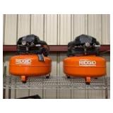 Ridgid 6 Gallon 160psi Air Conpressors, 2pcs, inv #c250176, 250173 Ridgid 6 Gallon 160psi Air Conpressors, 2pcs, inv #c250176, 250173