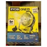 Ryobi 18V/Hybrid 12in Air Misting Fan, inv #c240144 Ryobi 18V/Hybrid 12in Air Misting Fan, inv #c240144