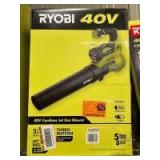 Ryobi 40V Jet Fan Blower, includes Battery and Charger, inv #c250617 Ryobi 40V Jet Fan Blower, includes Battery and Charger, inv #c250617