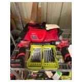Milwaukee M12 2 Tool Combo Kit with Ryobi Drill Bits, Inv #c250435 Milwaukee M12 2 Tool Combo Kit with Ryobi Drill Bits, Inv #c250435