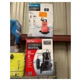 Wverbilt Sump Pumps, (1)3/4hp, (1) 1/4hp, 2pcs Wverbilt Sump Pumps, (1)3/4hp, (1) 1/4hp, 2pcs