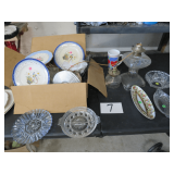 Glassware and Oil Lamp