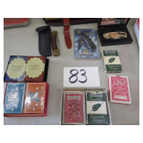Playing Cards and Knife Case