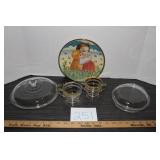 Old Sugar & Creamer, Pyrex Oval Lid, Mother's D