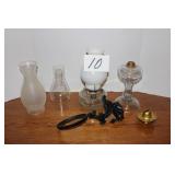 Kerosene Lamps, Extra Chimneys, Cast Iron Kerosen