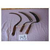 3 Hand Scythes