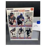 1993 Chicage Bears GameDay cards, sheet 3