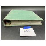 Green 2-in binder--approx. 41 pages of 90's